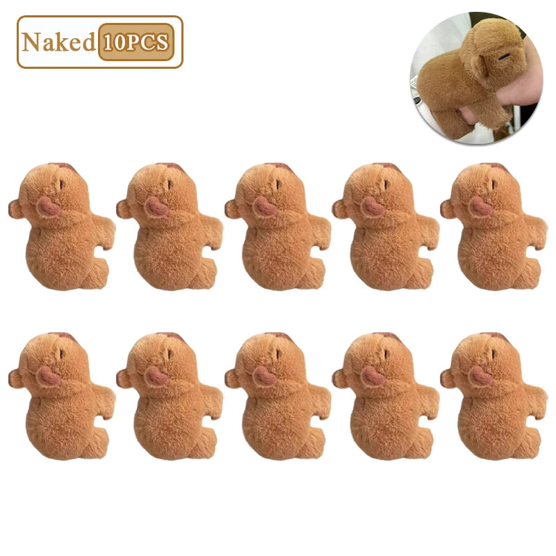 1-10PCS Rytanda Capybara Clap Circle Toys  Capybara Plush Hand Ring Fun Pop Circles Kids  Gift Slap Snap Wrap Wristband Bracelet