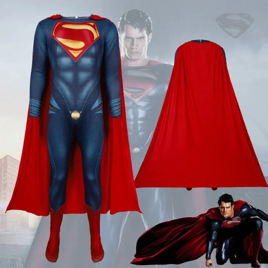 Superman Cosplay Costume Halloween Carnival Party Outfits Stage Performance Hero for Men Women Outfits