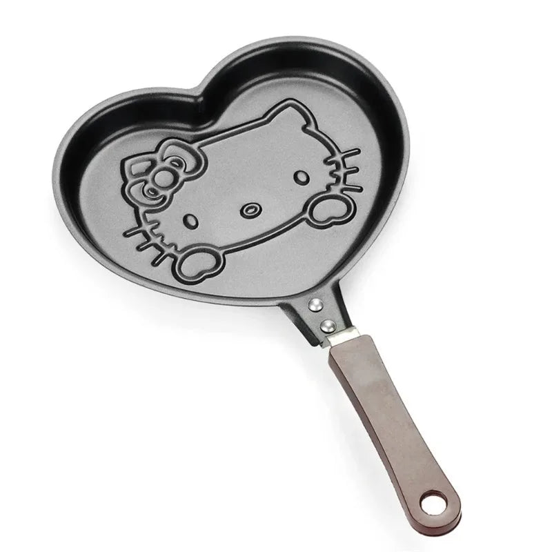 Cute Sanrio Mini Frying Pan Kawaii Hello Kitty Mickey Cartoon Egg'S Pan Kids Breakfast Non Stick Omelet Pan Home Outdoor Camping