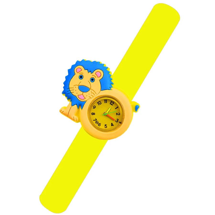 Baby Watch 3D Cartoon Kids Birthday Gift 2-15 Years Old Girl Boy Children Study Time Toy Watch Clock Free Spare Battery
