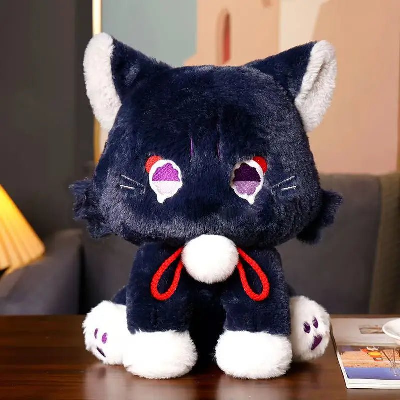 Cute Anime Genshin Impact Scaramouche Cat Cute Plush Doll Wanderer Pet Cosplay Stuffed Pillow Toy Birthday Gift