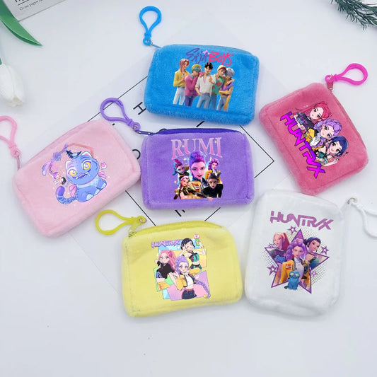 KPop Demon Hunters Party Favors Coin Purse Boy Cartoon Small Wallet Portable Cute Change Storage Bag Women Girl Birthday Gift