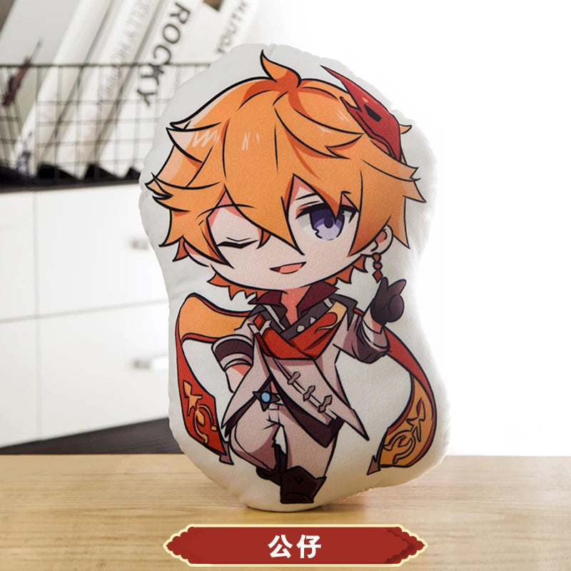 45cm Genshin Impact Plush Doll Toy Zhong Li Xiao Hu TaoTartaglia Venti Kaeya Soft Stuffed Pillow Kids Christmas Plushies Gifts