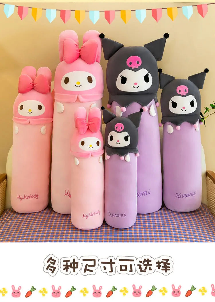 100cm Sanrio My Melody Kulomi Long Pillow Plush Toys Kawaii Soft Comfortable Cushion Japanese Cartoon Kids Girls Sleeping Gifts