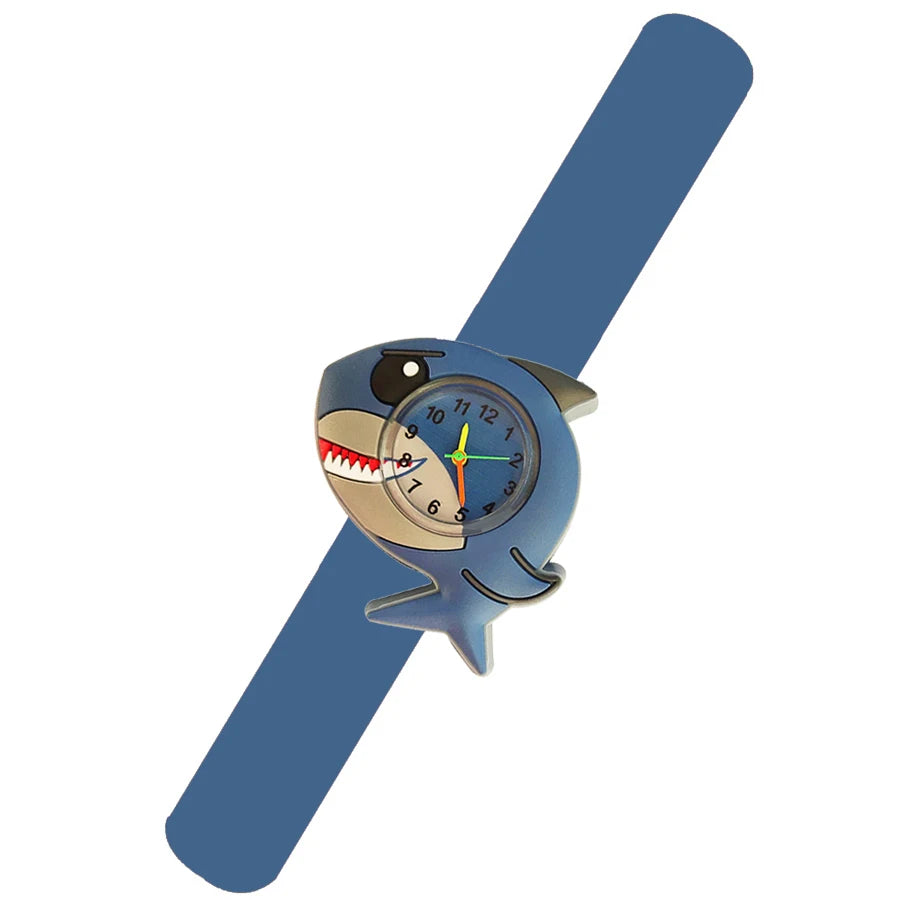 Baby Watch 3D Cartoon Kids Birthday Gift 2-15 Years Old Girl Boy Children Study Time Toy Watch Clock Free Spare Battery