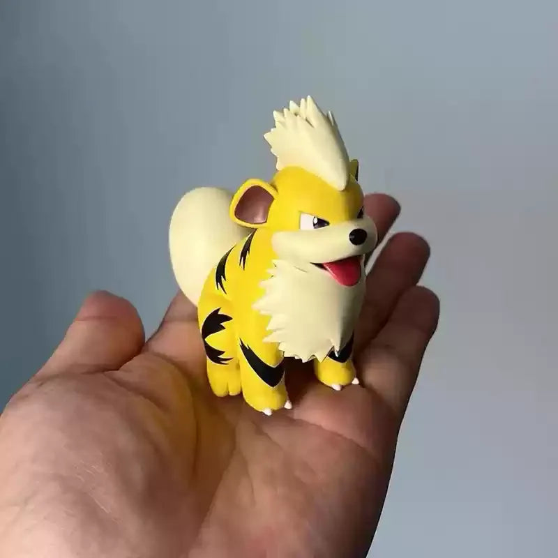 Arcanine And Growlithe Anime Figurine Model Kawaii Decoration Doll Children Toys Statue Collectible Ornament Boys Gifts