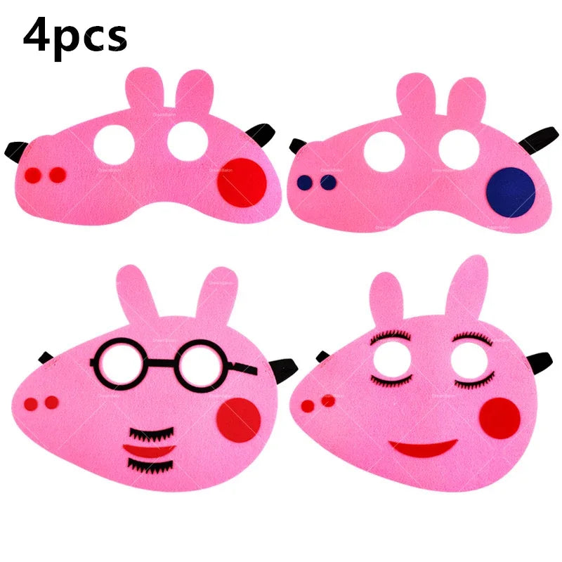 Peppa Pig Balloons Family Pink George Rebecca Susy Ballons Happy Birthday Banner Party Decoration Kids Cake Topper Tableware Toy