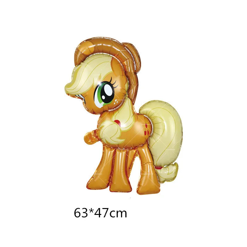My Little Pony Foil Balloon Happy Birthday Latex Ballon Banner Party Decoration Cake Topper Supplies Backdrop Disposable Kid Toy