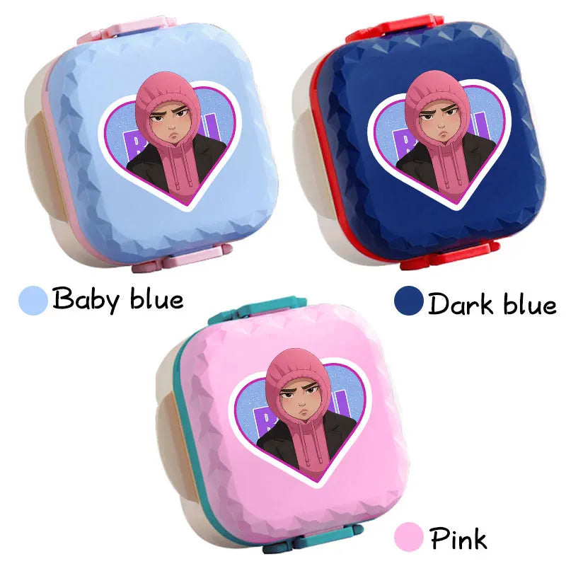 800ml For KPop Demon Hunters Lunch Box Microwave Heating Anime HUNTR/X Rumi Mira Zoey Bento Box BPA Free Comes with Tableware