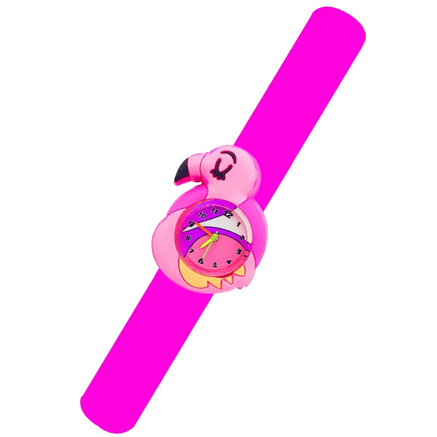 Baby Watch 3D Cartoon Kids Birthday Gift 2-15 Years Old Girl Boy Children Study Time Toy Watch Clock Free Spare Battery