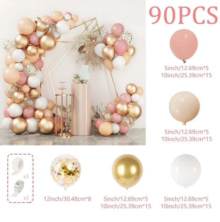 Macaron Balloon Garland Arch Kit 1st Birthday Party Decoration Kids Wedding Birthday Balloon baby shower Confetti Latex Baloon