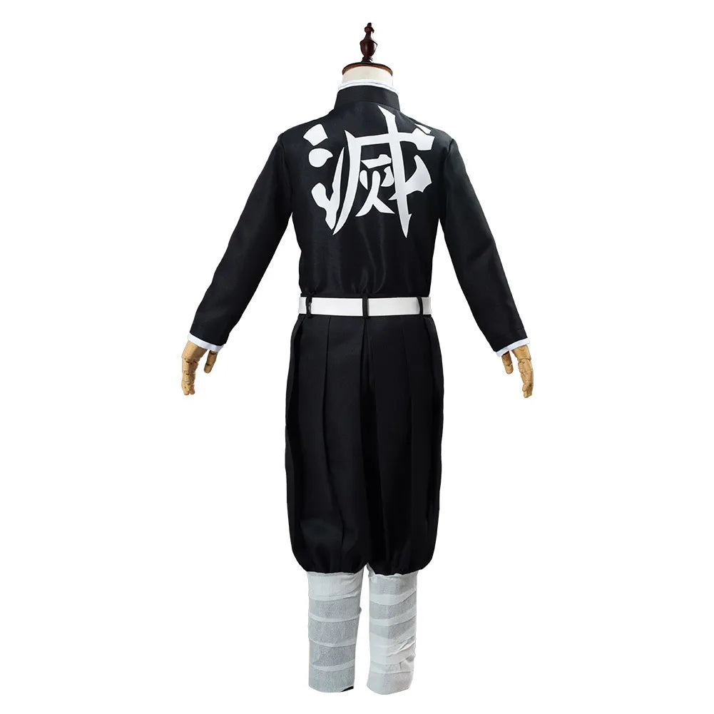 Cosplay Children's costume Anime Satan Killer Kimetsu No Yeyang Kamido Tanjiro Kimono costume Set Carnival Halloween Clothes
