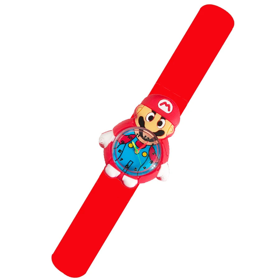 Baby Watch 3D Cartoon Kids Birthday Gift 2-15 Years Old Girl Boy Children Study Time Toy Watch Clock Free Spare Battery