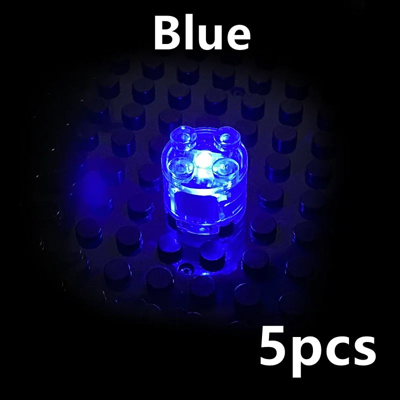 5pcs 2x2 dot LED Light Up Colorful Accessories Classic Brick Education Light-Emitting Compatible Leduo  Building Blocks Kid