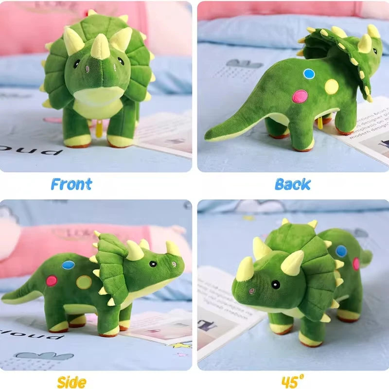 40cm/15.7in Dinosaur Doll Stuffed Toy Creative Soft Plush Stegosaurus Triceratops Plush Toy Kids Dinosaurs Toy Birthday Gifts
