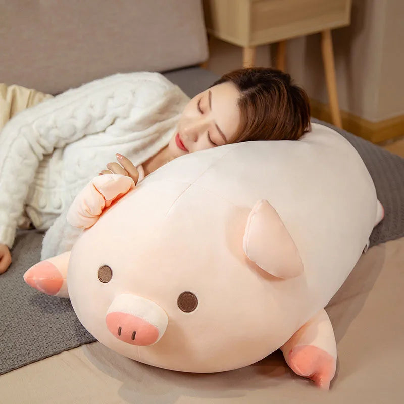 Big Size Cute Squish Pig hug pillow Doll Plush Piggy Toy Animal Comfort Soft Pillow Cushion Kids Baby Comforting Sleeping pillow