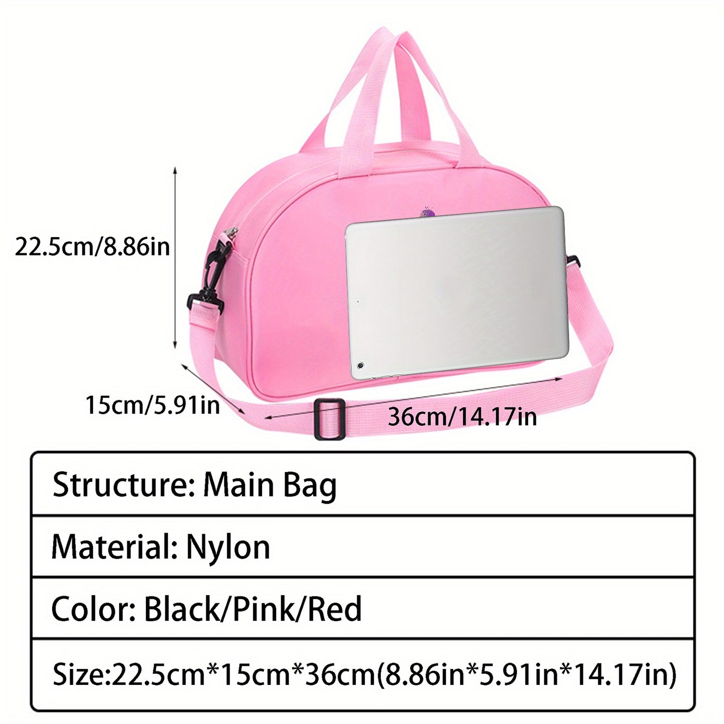 Calvin Printed Large Space Travel & Gym Bag - Lightweight Foldable Oxford Crossbody Bag with Adjustable Shoulder Strap, Vibrant Pink/Red/Black Options for Daily Commute, Sports, and Gym Use, Gym Bag, Sports Accessory, Playful