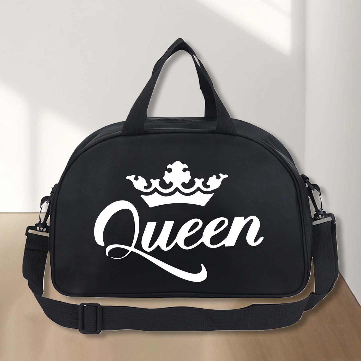 1pc Queen Printed Handbag, New Nylon Dance Bag, Multifunctional Messenger Bag, Fashion Luggage Bag, Casual Travel Bag, Sports Fitness Bag, Yoga Bag, For Teenager