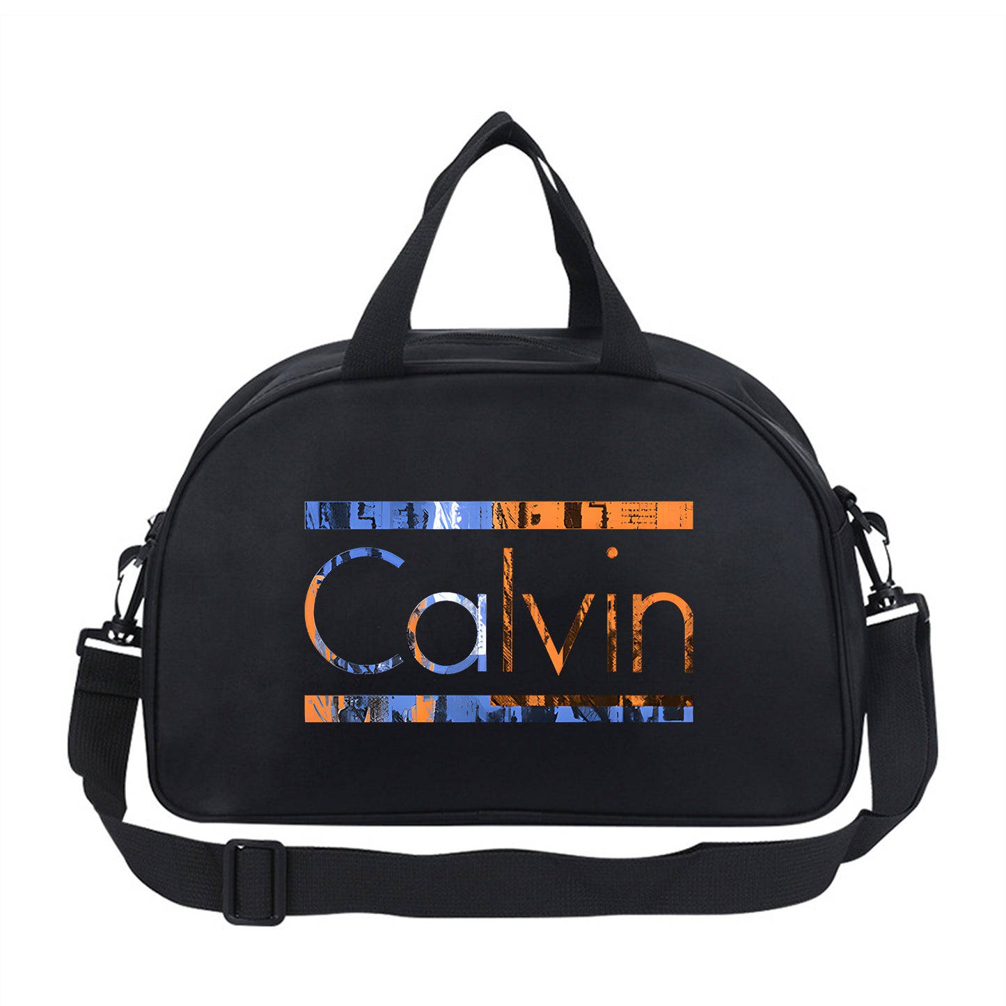 Calvin Printed Large Space Travel & Gym Bag - Lightweight Foldable Oxford Crossbody Bag with Adjustable Shoulder Strap, Vibrant Pink/Red/Black Options for Daily Commute, Sports, and Gym Use, Gym Bag, Sports Accessory, Playful