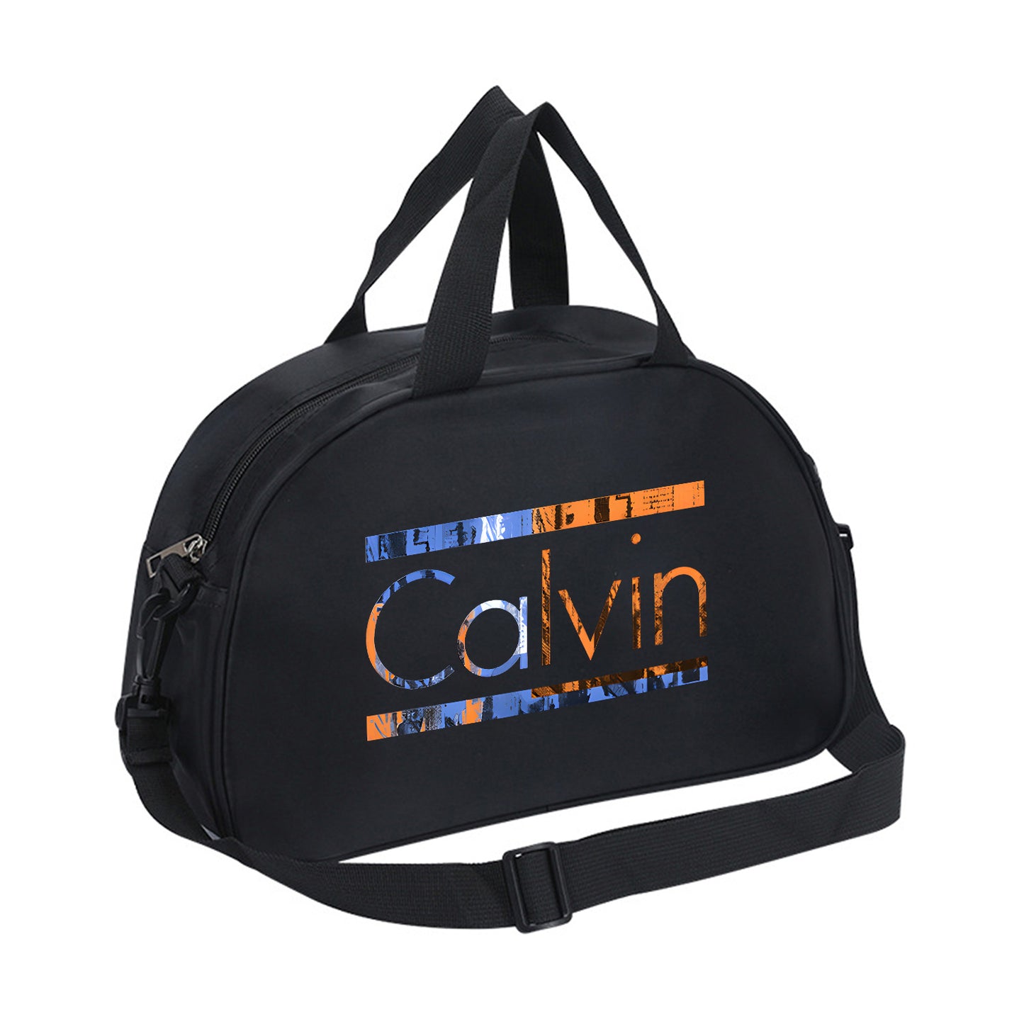 Calvin Printed Large Space Travel & Gym Bag - Lightweight Foldable Oxford Crossbody Bag with Adjustable Shoulder Strap, Vibrant Pink/Red/Black Options for Daily Commute, Sports, and Gym Use, Gym Bag, Sports Accessory, Playful