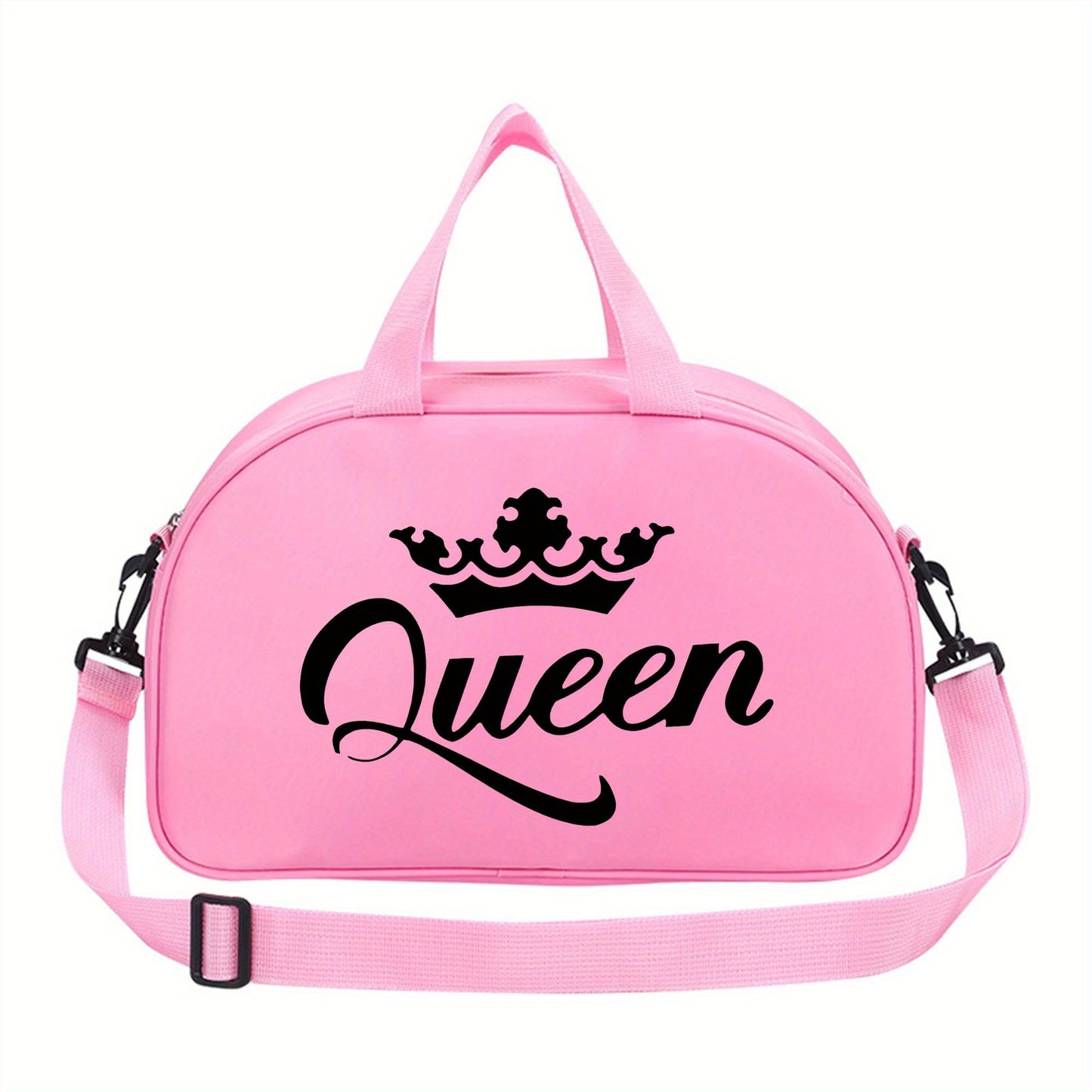 1pc Queen Printed Handbag, New Nylon Dance Bag, Multifunctional Messenger Bag, Fashion Luggage Bag, Casual Travel Bag, Sports Fitness Bag, Yoga Bag, For Teenager